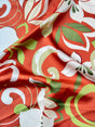 Printed Satin Rust Floral