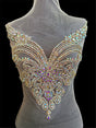 Gold Iridescent Rhinestone Bodice Applique
