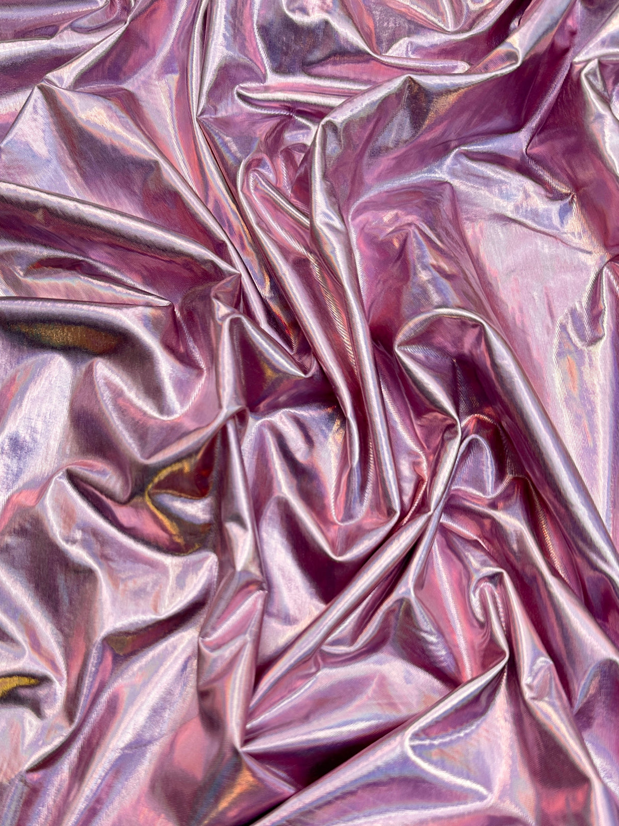 Shiny Pink Coated Spandex Pleather