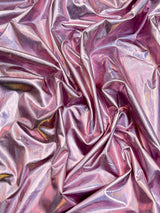 Shiny Pink Coated Spandex Pleather