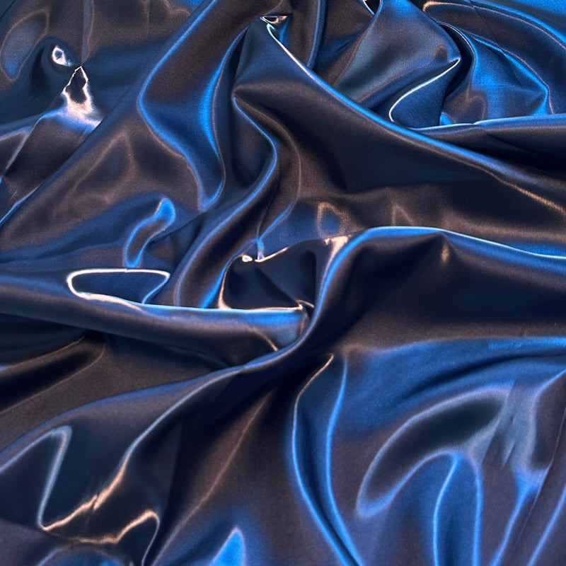Liquid Bridal Satin Navy Blue