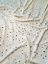 Ivory 4-Way Stretch Eyelet Knit