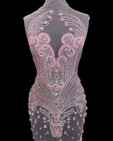 Rhinestone Bodice Applique in Baby Pink