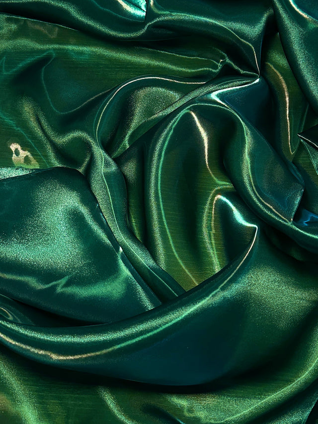 Liquid Shimmery Organza Diamond Green