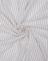 Pinstripe Linen Blend White
