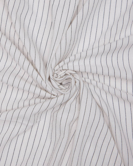 Pinstripe Linen Blend White