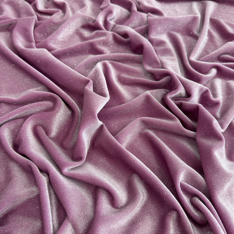 Shimmery Stretch Velvet Mauve