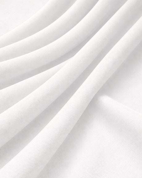 Stretch Twill Denim Look Off White