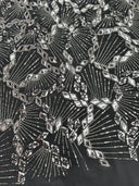Silver Art Deco Mirror Sequin Lace