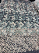 Pearl Beaded Floral Embroidery Lace