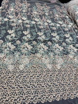 Pearl Beaded Floral Embroidery Lace