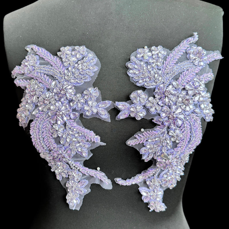 Lilac Rhinestone Applique