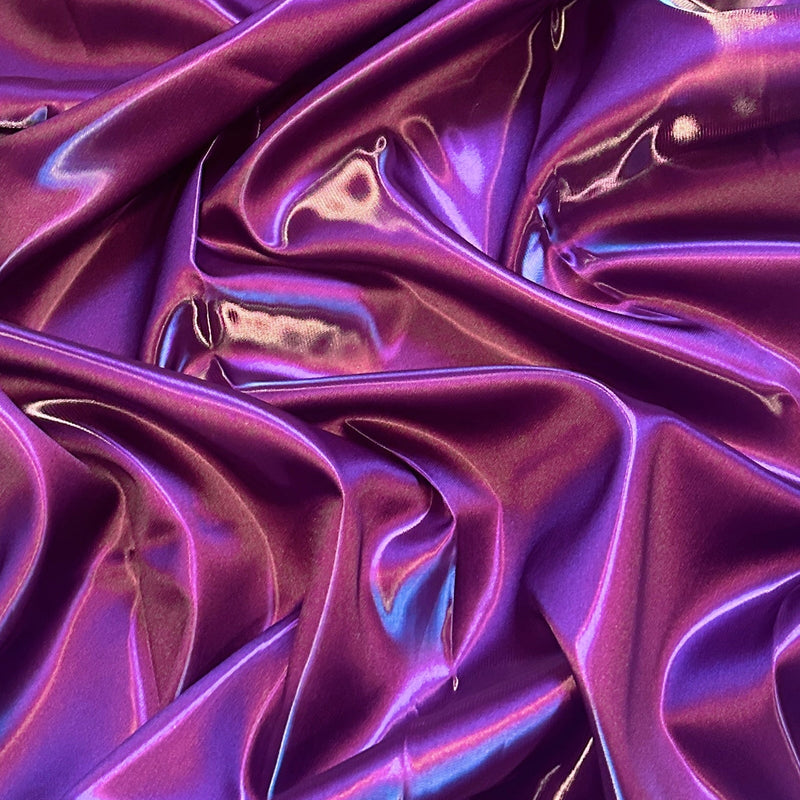 Liquid Bridal Satin Eggplant Purple