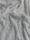 White Fringe Sequin on Mesh
