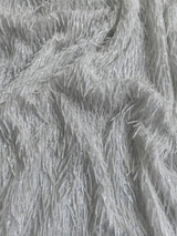 White Fringe Sequin on Mesh