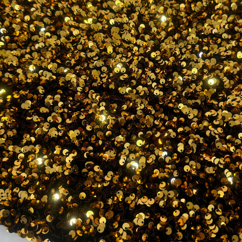 Sequin Velvet Deep Gold