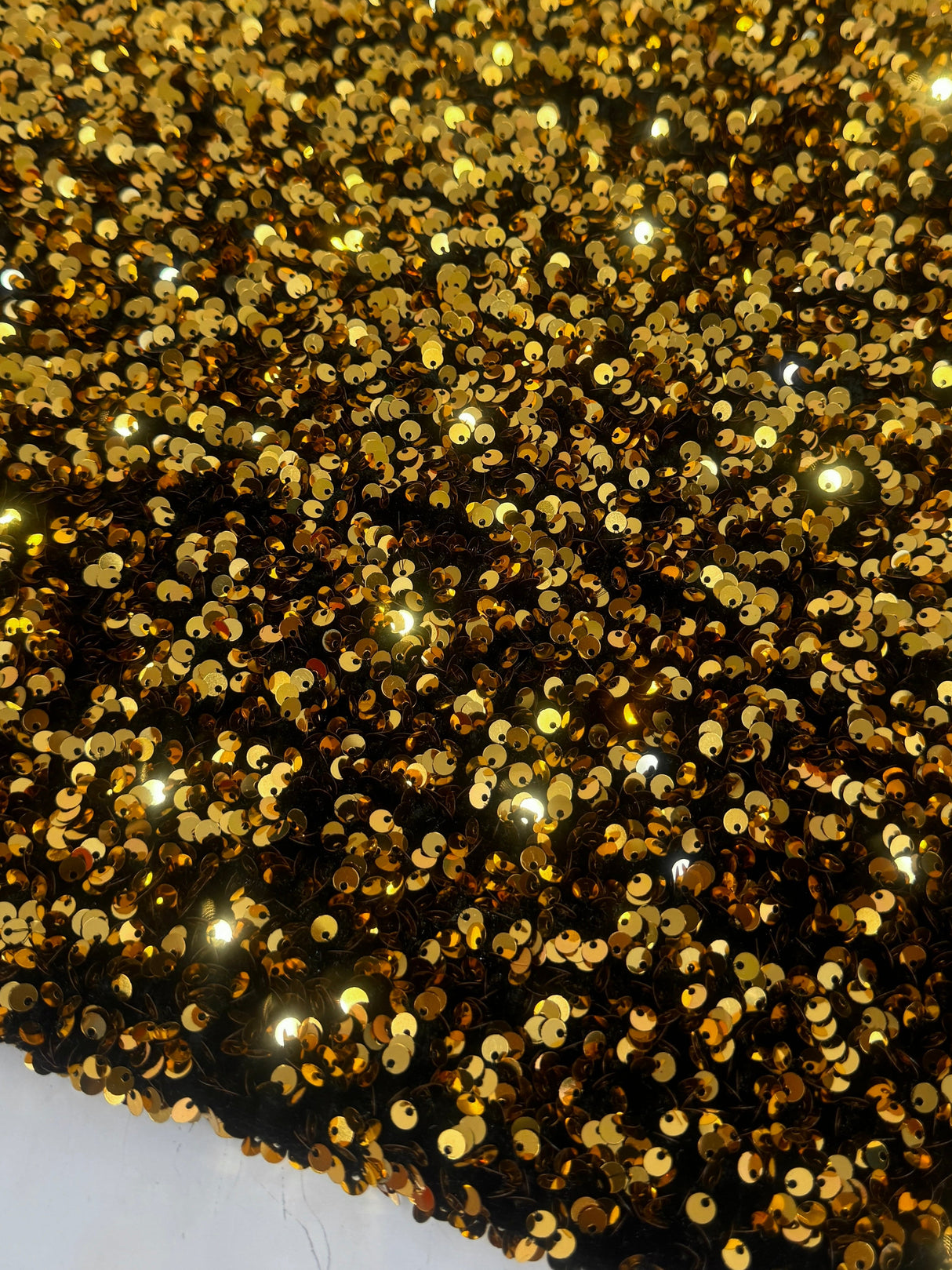 Sequin Velvet Deep Gold