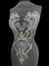 Silver Rhinestone Bodice Appliqué