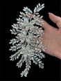 Silver Bridal Leaves Rhinestone Applique