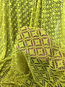 Lime Green Crochet Hollow Out Knit