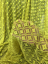 Lime Green Crochet Hollow Out Knit