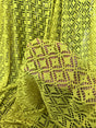 Lime Green Crochet Hollow Out Knit