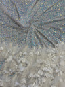 Iridescent Feather Sequin Velvet