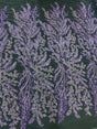 Beaded Embroidered Lace Lavender Leaves