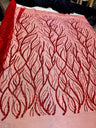 Beaded Sequin Lace on Mesh