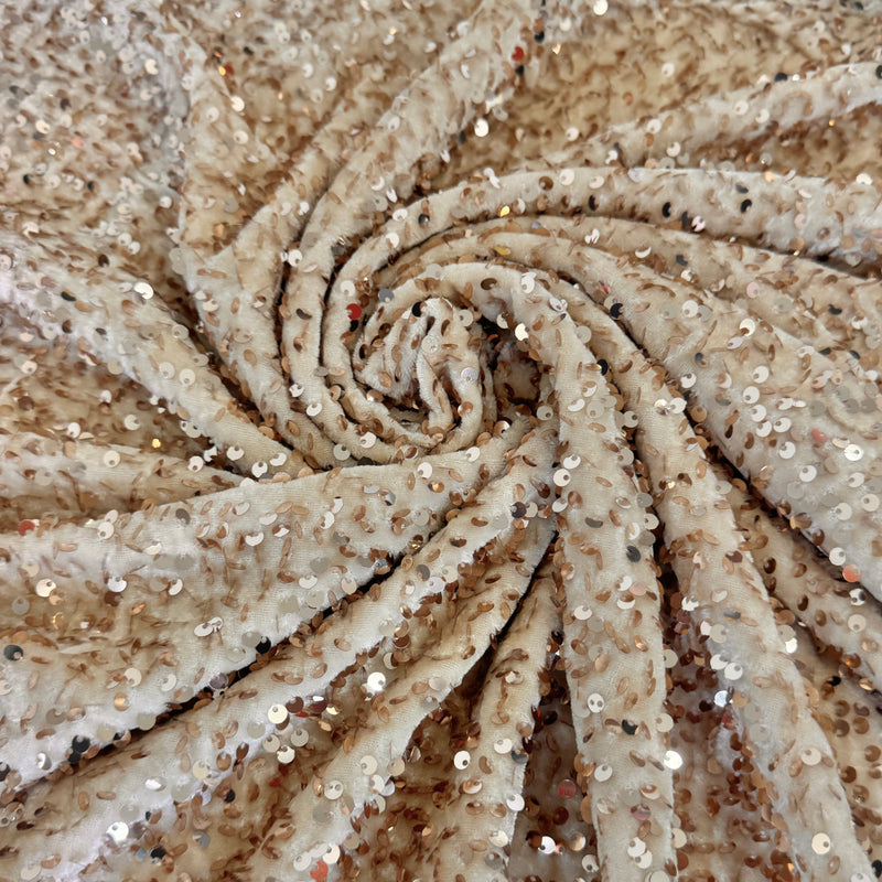 Sequin Velvet Cream Champagne