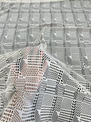White Geometric Hollow Out Knit
