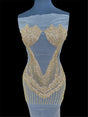 Gold Rhinestone Bodice Applique
