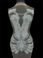 Silver Rhinestone Bodice Applique
