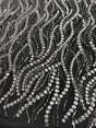Stretch Sequin Wave Lace Silver