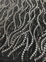 Stretch Sequin Wave Lace Silver