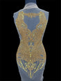 Gold Rhinestone Bodice Applique
