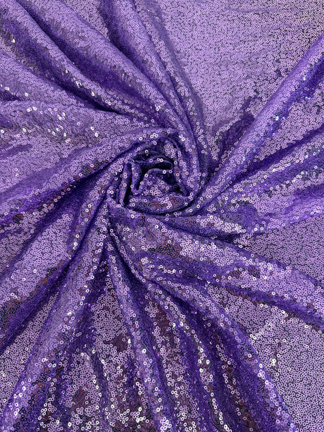 Stretch Sequin on Mesh Lavender