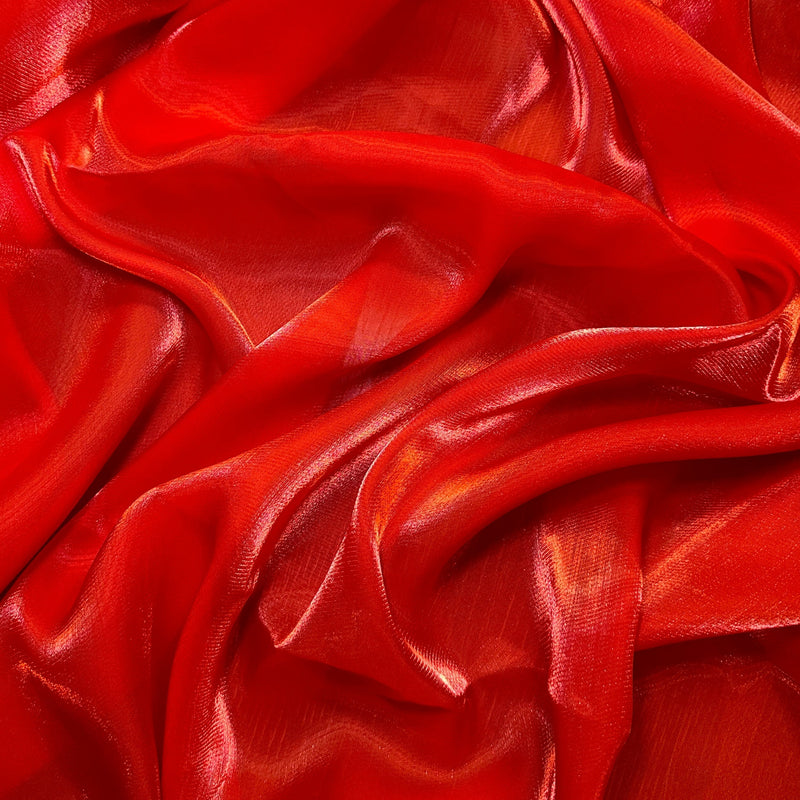 Liquid Shimmery Chiffon Red