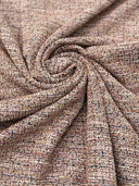 Stretch Chenille Tweed Blush Pink