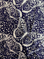Printed Nylon Spandex Navy Butterfly