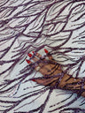 Beaded Sequin Lace on Mesh Lavender