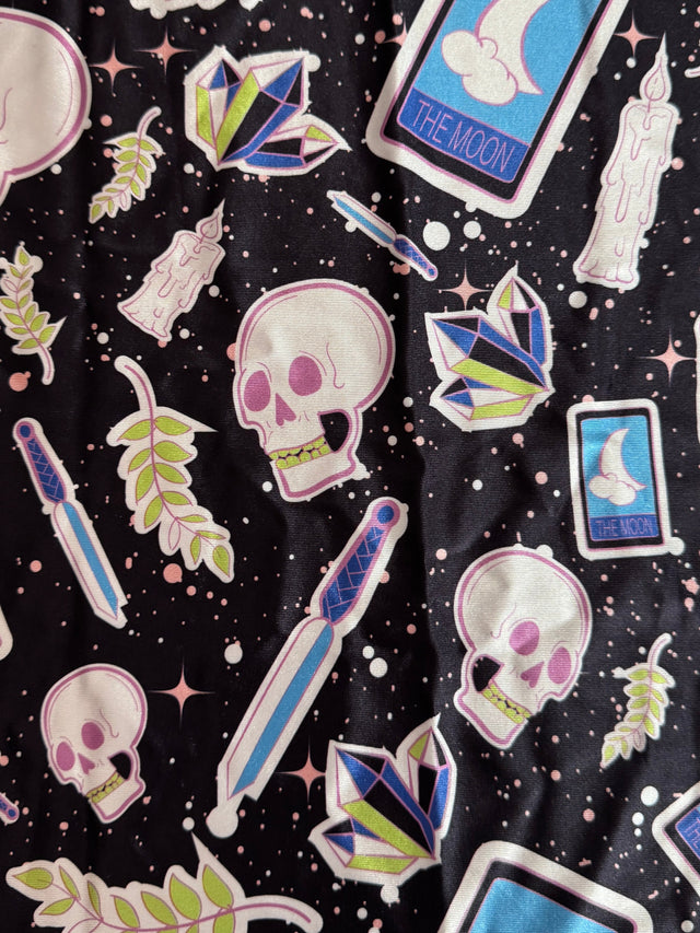 Printed Nylon Spandex Skull Tarot