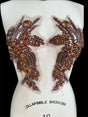 Rhinestone Applique in Chocolate Rust
