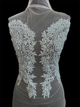 Silver Rhinestone Bodice Applique