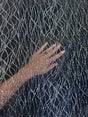 Silver Glitter Lace on Mesh