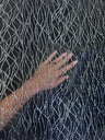 Silver Glitter Lace on Mesh