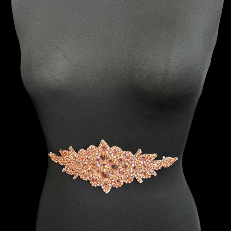 Blush Pink Rhinestone Applique