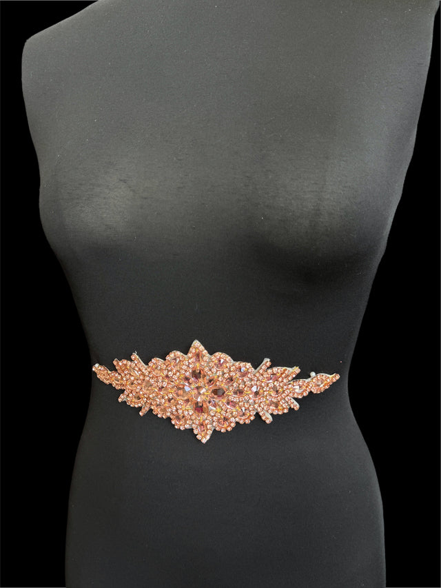 Blush Pink Rhinestone Applique