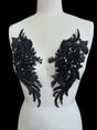 Black Rhinestones Applique