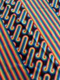 Printed Nylon Spandex Black Retro Rainbow Graphic